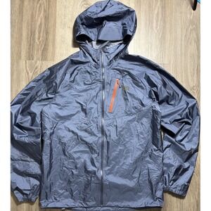 Outdoor Research Men's LIghtweight Helium Rain Jacket Blue Packable Size M Gorp